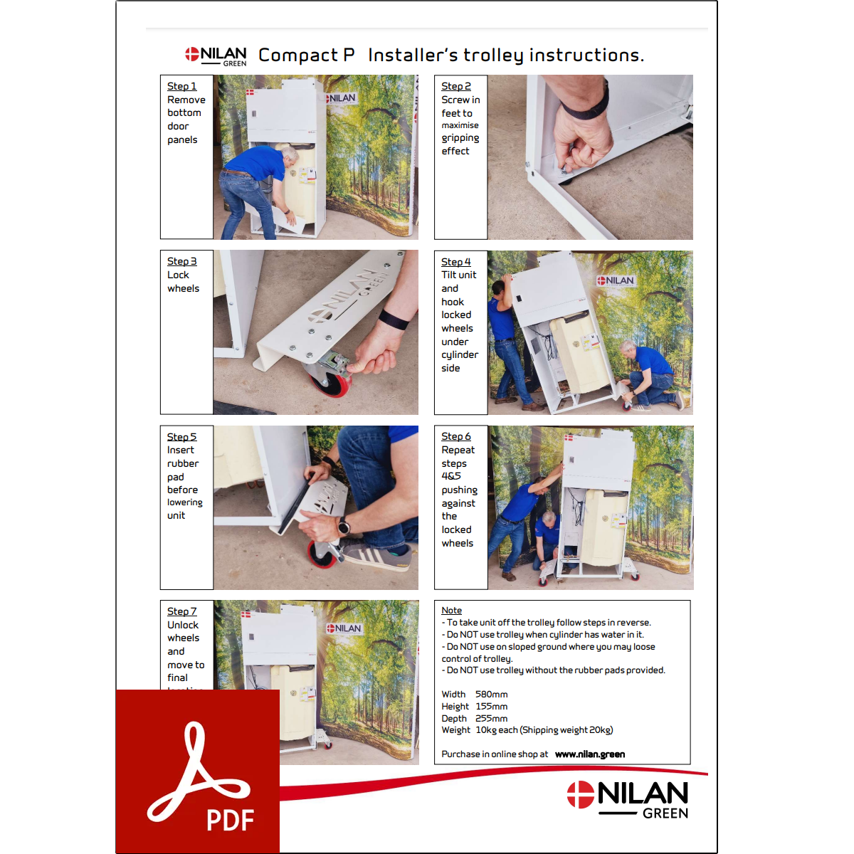 Nilan Compact P Installers trolley instructions